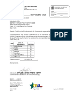 4 Oficio Cada 3 Meses Certificacion Mantenimiento Armamento Tercer Trimestre 24-09-2020