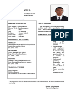 Balisacan, Hernan D.: Career Objective: Personal Information