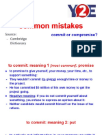 Common Mistakes: Commit or Compromise?
