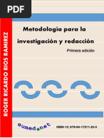  Metodología de La Investigación y Redacción (Ríos, 2017)