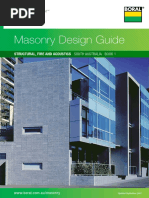 Masonry Design Guide: Structural, Fire and Acoustics South Australia Book 1