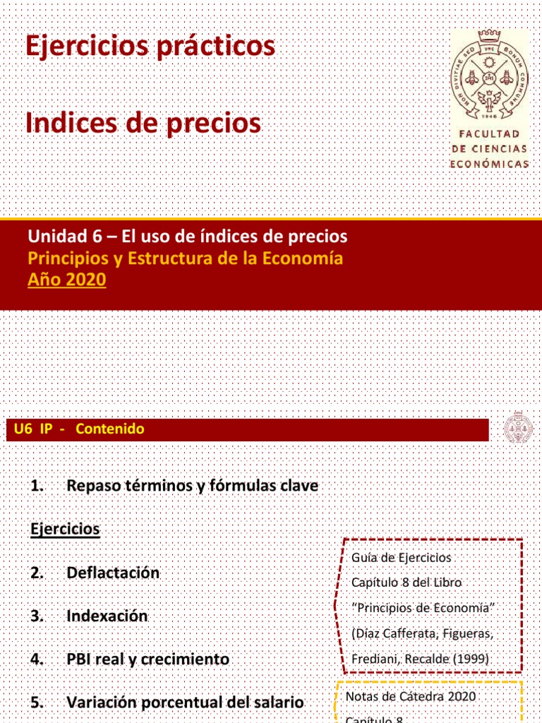 Ejercicios sobre Índices de Precios y Economía | PDF | Producto Interno ...