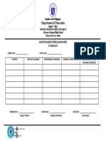 Department of Education: Contextualized Curriculum Matrix SY 2020-2021