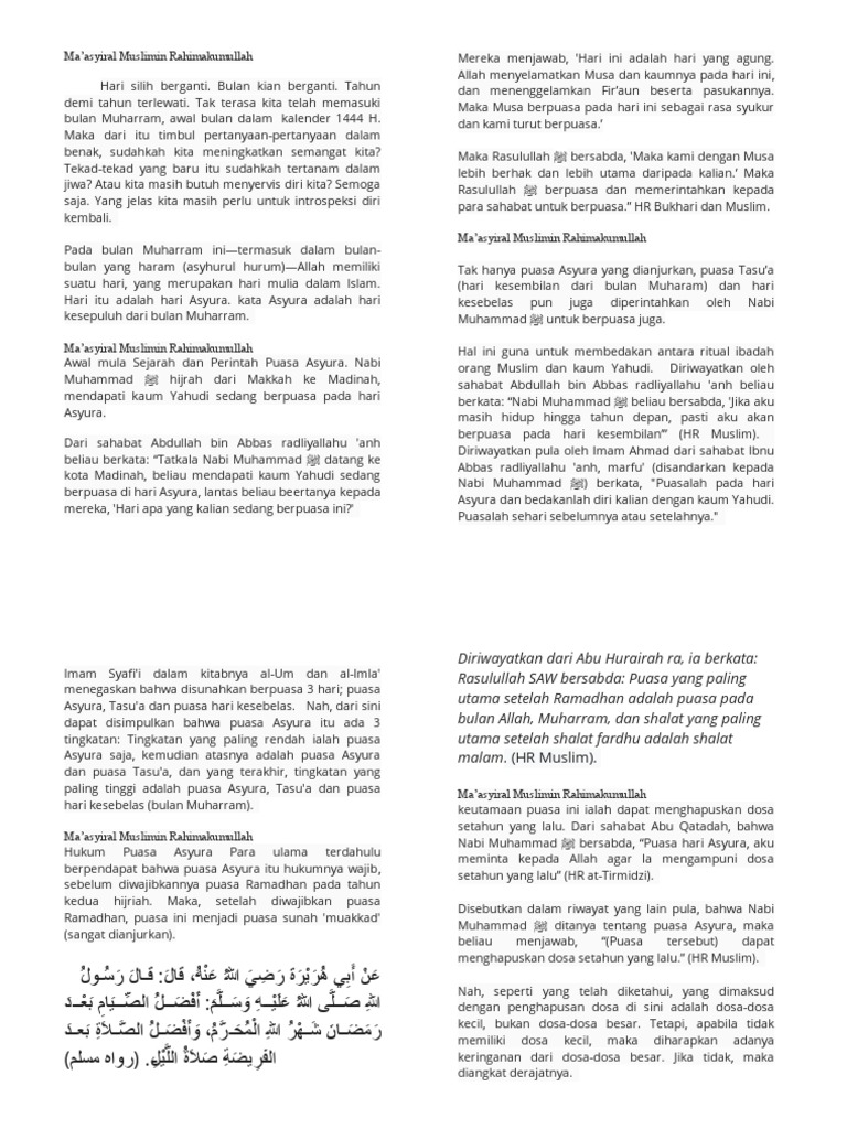 10 Muharram PDF