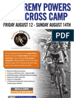 Jeremy Powers Boulder Cycle Sport and FasCat Coaching CX Camp Flyer