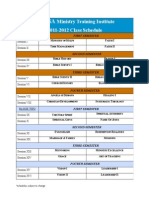 AZUSA MTI Class Schedule for Blocks 1 & 2