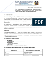 Formato de Informe Del Minuto Cívico