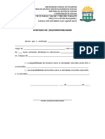 Atestado de Incompatibilidade de Horários