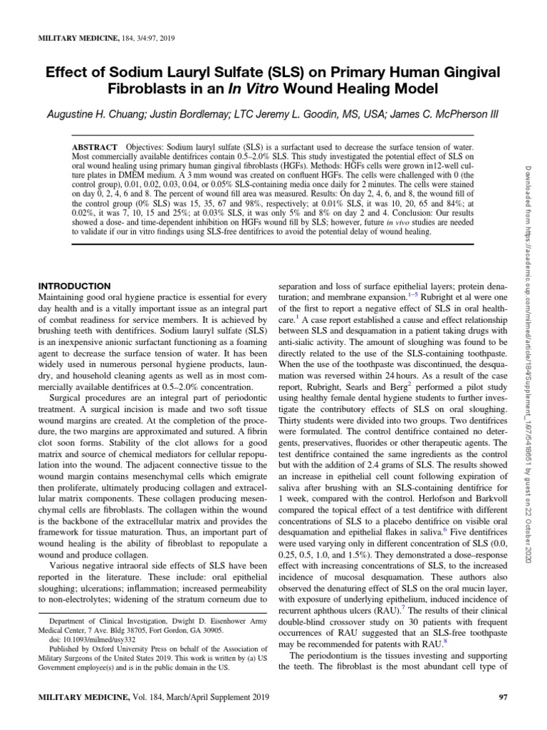 Effects Of Sodium Lauryl Sulfate – DCRZ