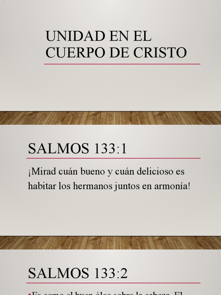 Unidad en el Cuerpo de Cristo | PDF