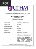 Universiti Tun Hussein Onn Malaysia Final Examination Semester Ii SESSION 2021/2022