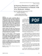 The Relationship Between Duration of Asthma and Pulmonary Function Test Parameters in Patients With Mild To Moderate Asthma