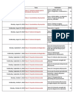 Actividades Por Semana ASE 1 - Cronograma - Otoño 2022