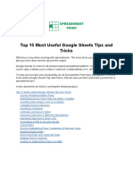 Top 15 Most Useful Google Sheets Tips and Tricks