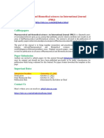Pharmaceutical and Biomedical Sciences: An International Journal (PBIJ)