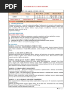 Database Management Systems: IV Semester