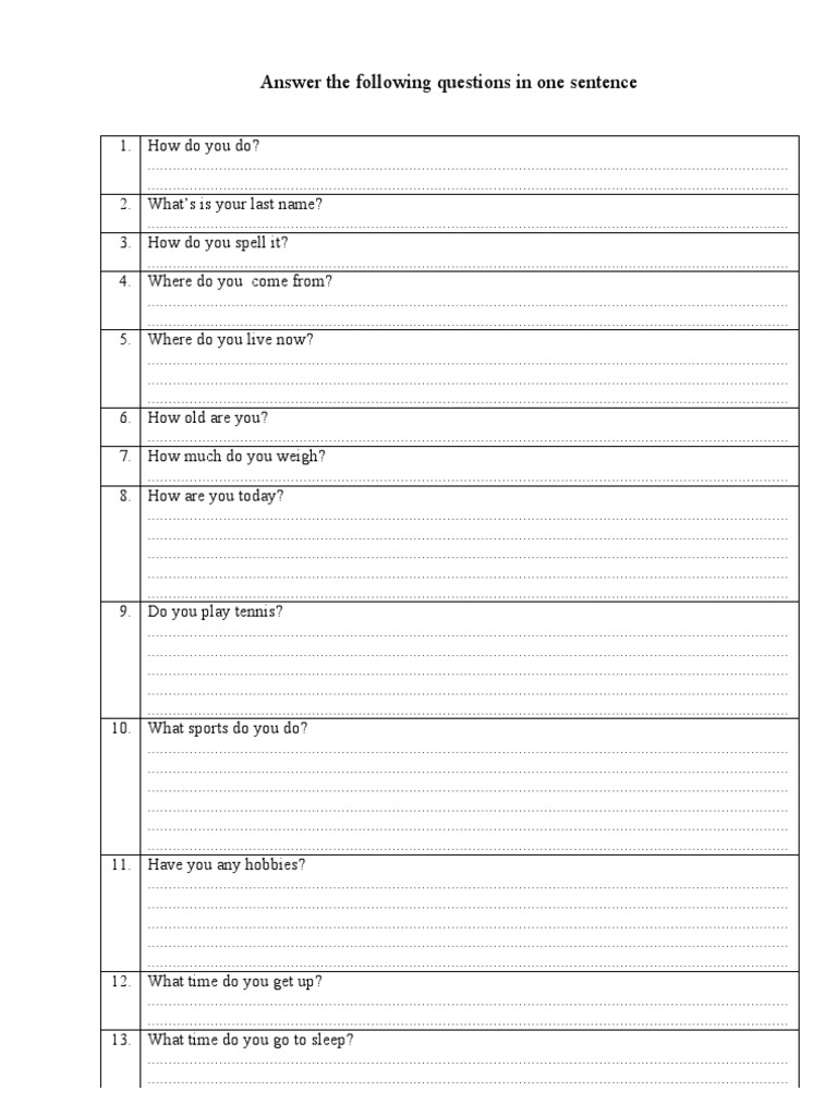 Answer The Questions | PDF