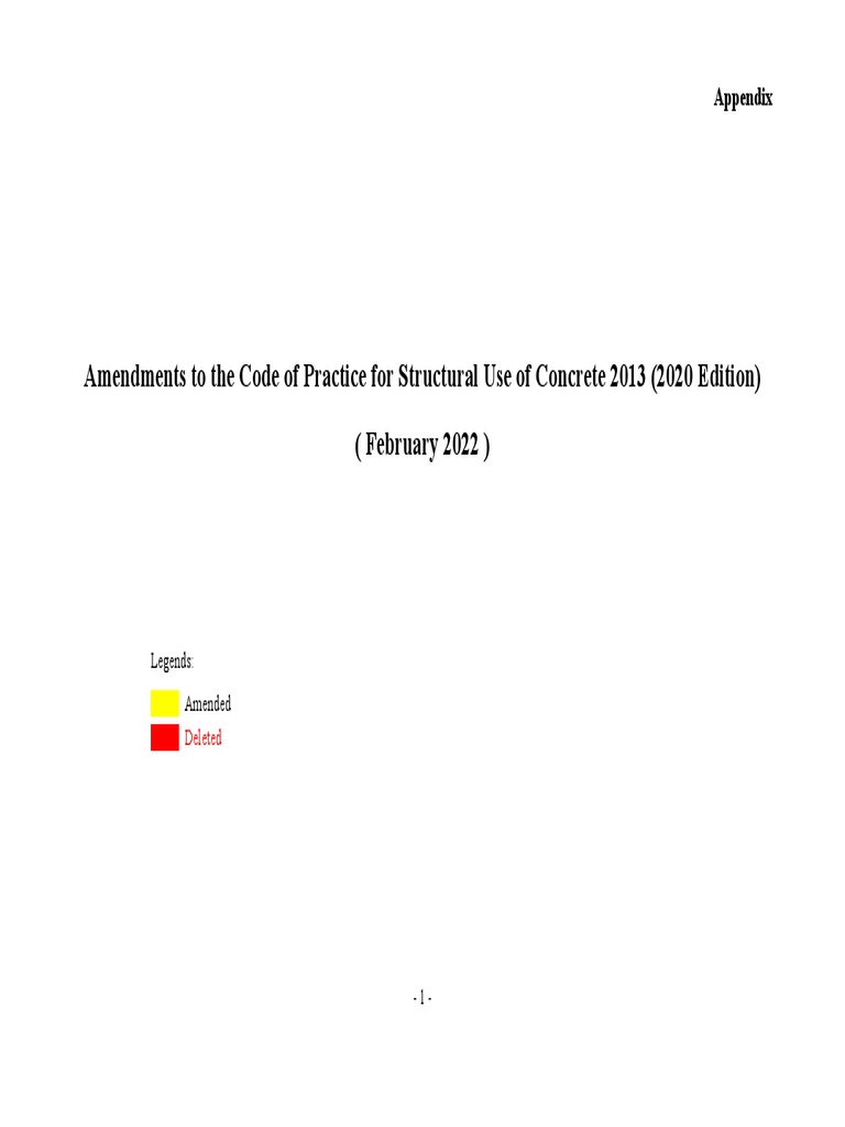 Amendments to Concrete Code 2013 (2020) | PDF | Concrete | Economic Sectors