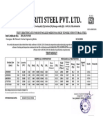 Jagriti Steel Pvt. LTD.: Test Cerctificate For Hot Rolled Medium & High Tensile Structural Steel