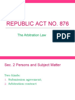 Republic Act No. 876: The Arbitration Law