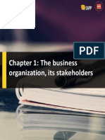 Chapter 1: The Business Organization, Its Stakeholders