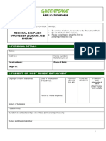 Application Form: 1. Personal Details