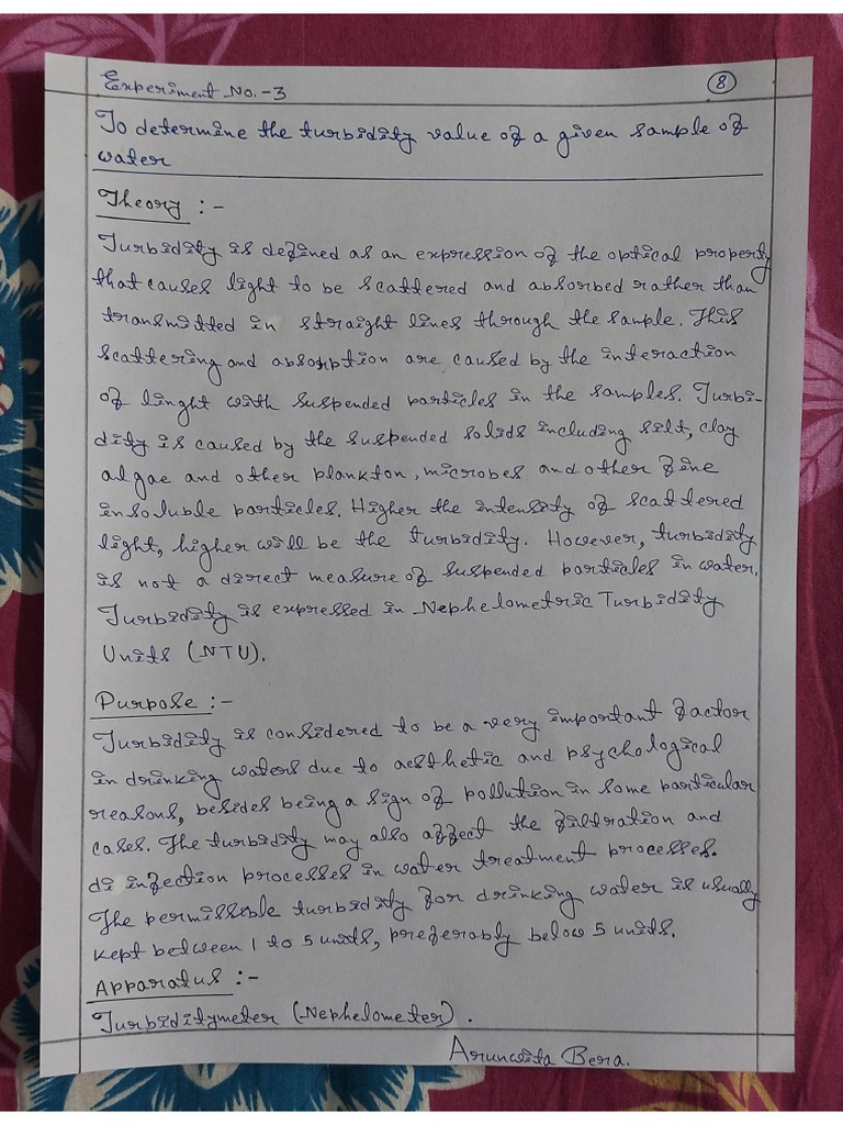 Turbidity Test PDF
