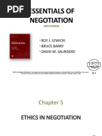 Essentials of Negotiation: Roy J. Lewicki Bruce Barry David M. Saunders