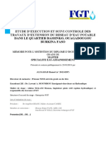 Etude D'exécution Et Suivi Controle Des Travaux D'extension Du Réseau D'eau Potable Ds Le Quartier Bassinko, Ouagadougou Burkina Faso