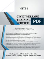 NSTP 1: Civic Welfare Training Service