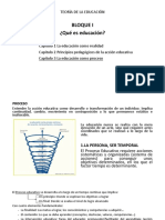 Teoría educación proceso