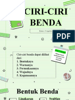 Ciri-Ciri Benda - Kamis, 25 Agustus 2022