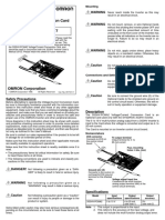 3G3HV-PCMA2 Voltage/Current Conversion Card (For The 3G3HV Only)