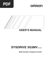 User'S Manual: Sysdrive 3G3Mv