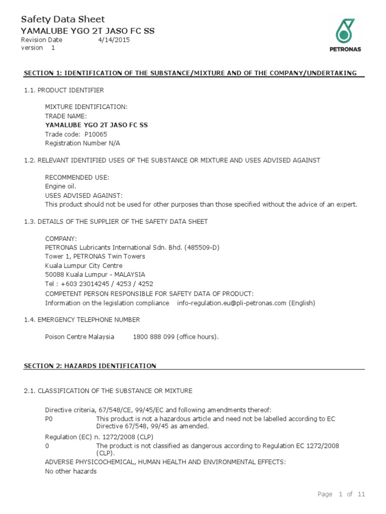 safety-data-sheet-yamalube-ygo-2t-jaso-fc-ss-pdf-dangerous-goods