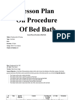 Lesson Plan On Procedure of Bed Bath