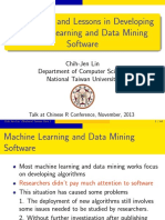 Experiences and Lessons in Developing Machine Learning and Data Mining Software