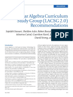 The Linear Algebra Curriculum Study Group (LACSG 2.0) Recommendations
