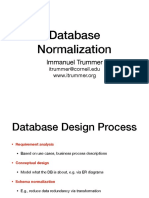 Database Normalization: Immanuel Trummer