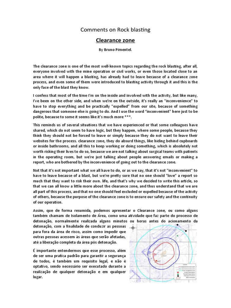 Comments On Rock Blasting Clearance Zone PDF Medicine Surgery