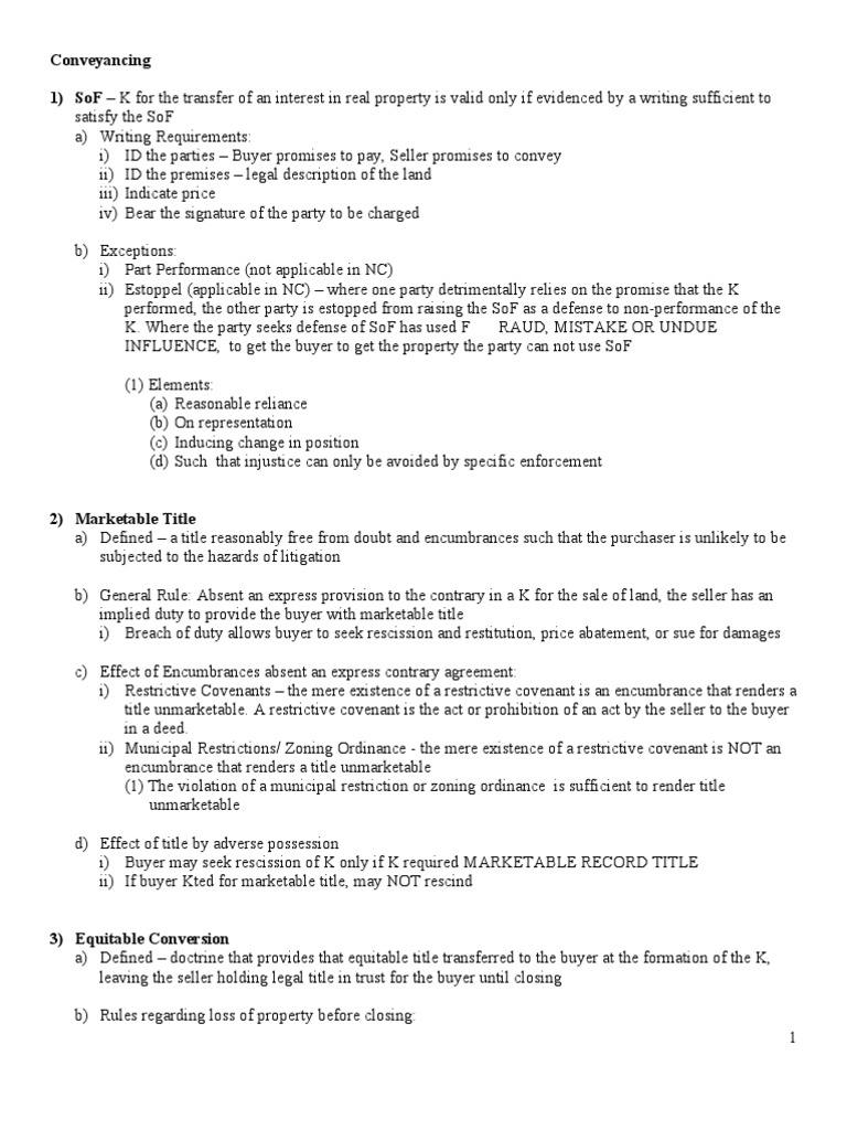 Real Estate Conveyancing Guide | PDF | Deed | Easement