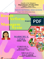 Perform Ance Managem Ent Syste M Result-Based: Marichu S. Linda