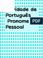 Atividade de Português Pronome pessoal
