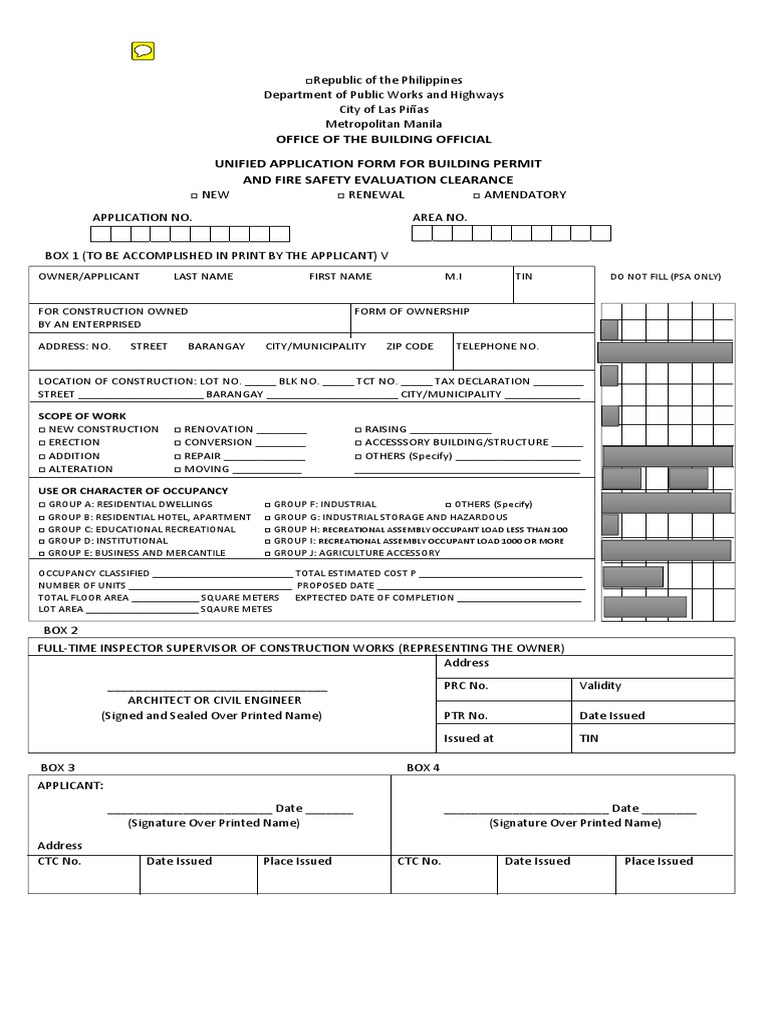 BUILDING PERMISSION APPLICATION FORM PDF visual data 8