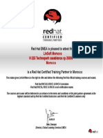 LinSoft Morocco - Certificate of Partnership - 26th Sept 2014
