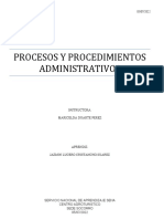 Procesos Y Procedimientos Administrativos: Instructora: Maricelda Duarte Perez