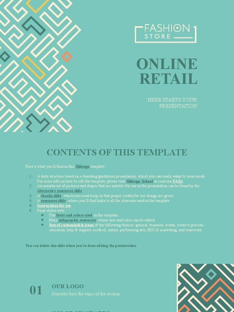 Online Retail Branding Guidelines by Slidesgo | PDF | Planets | Solar ...