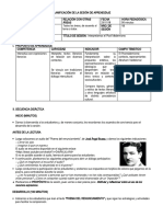 Planificación de La Sesión de Aprendizaje