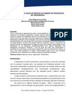 Artigo Científico - Utilização de Água de Reúso Da Sabesp Na Produção de Argamassa