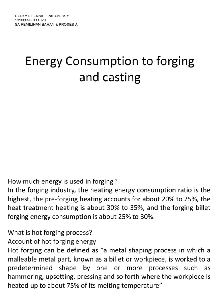 Pengembangan Energy Consumption To and Casting PDF